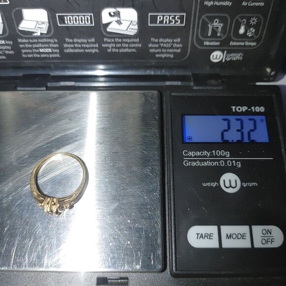 Vintage 1950 Stylecrest 14K Yellow Gold Ring Blue Sapphire Diamond Size 5.5 READ - Picture 8 of 16